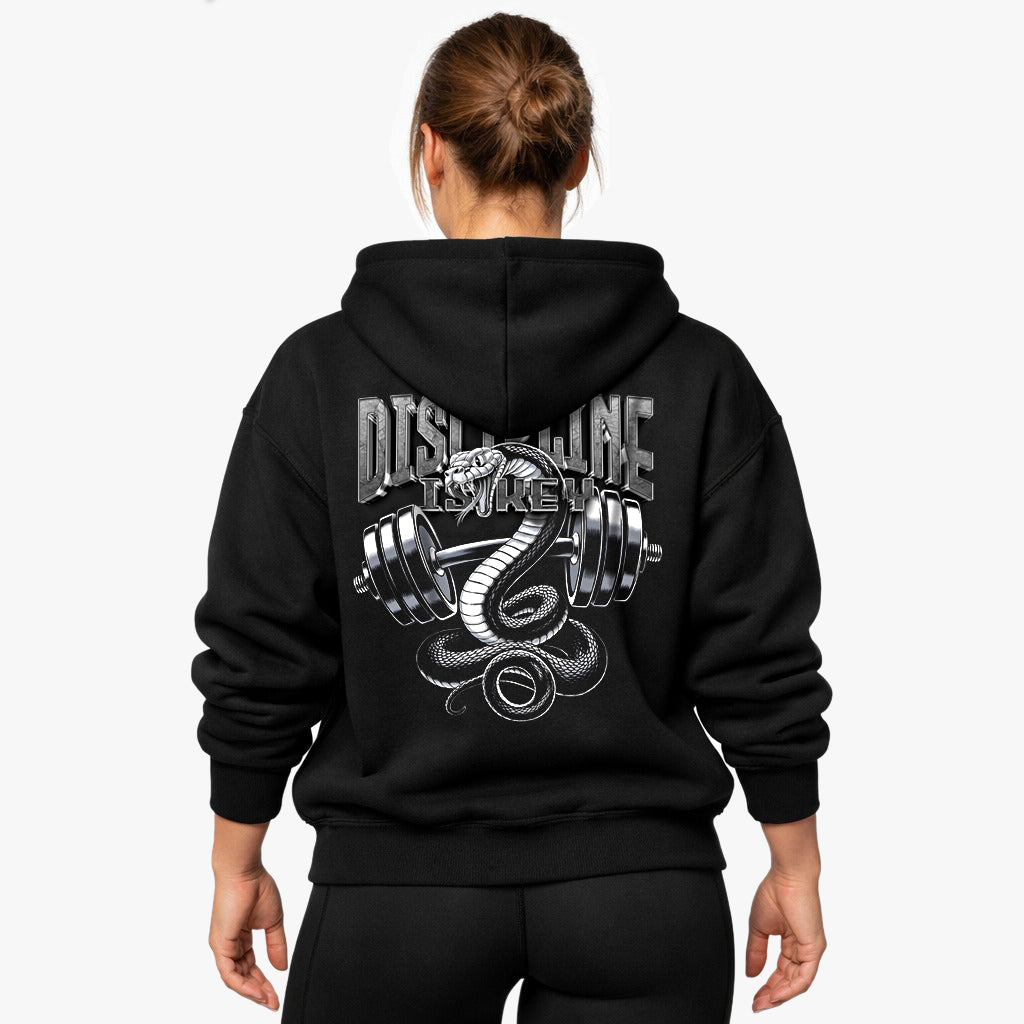 Discipline is key Oversized (Backprint) Hoodie