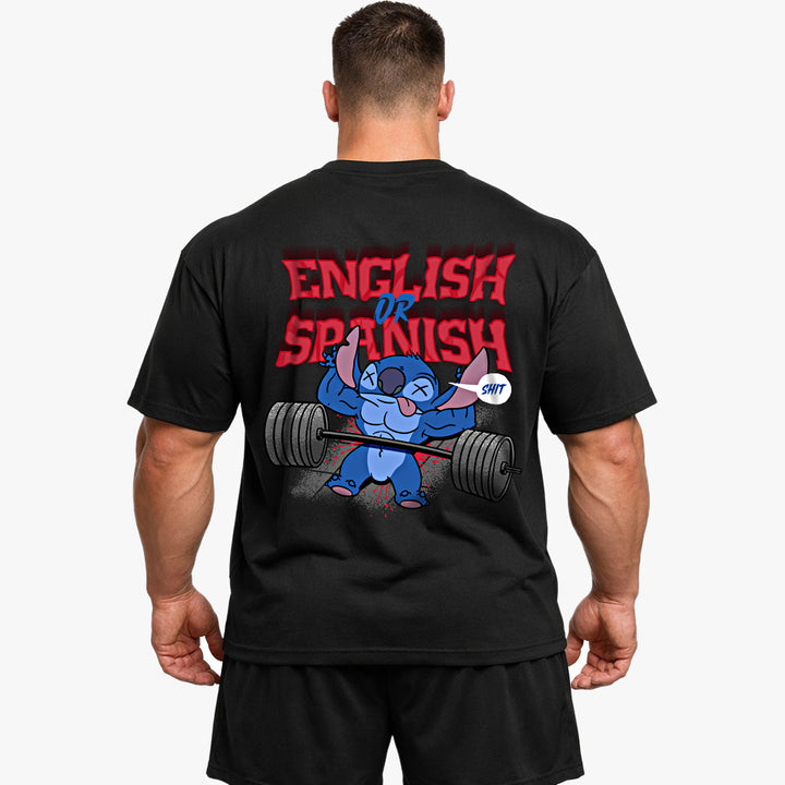 English or spanish Oversized (Backprint) Shirt