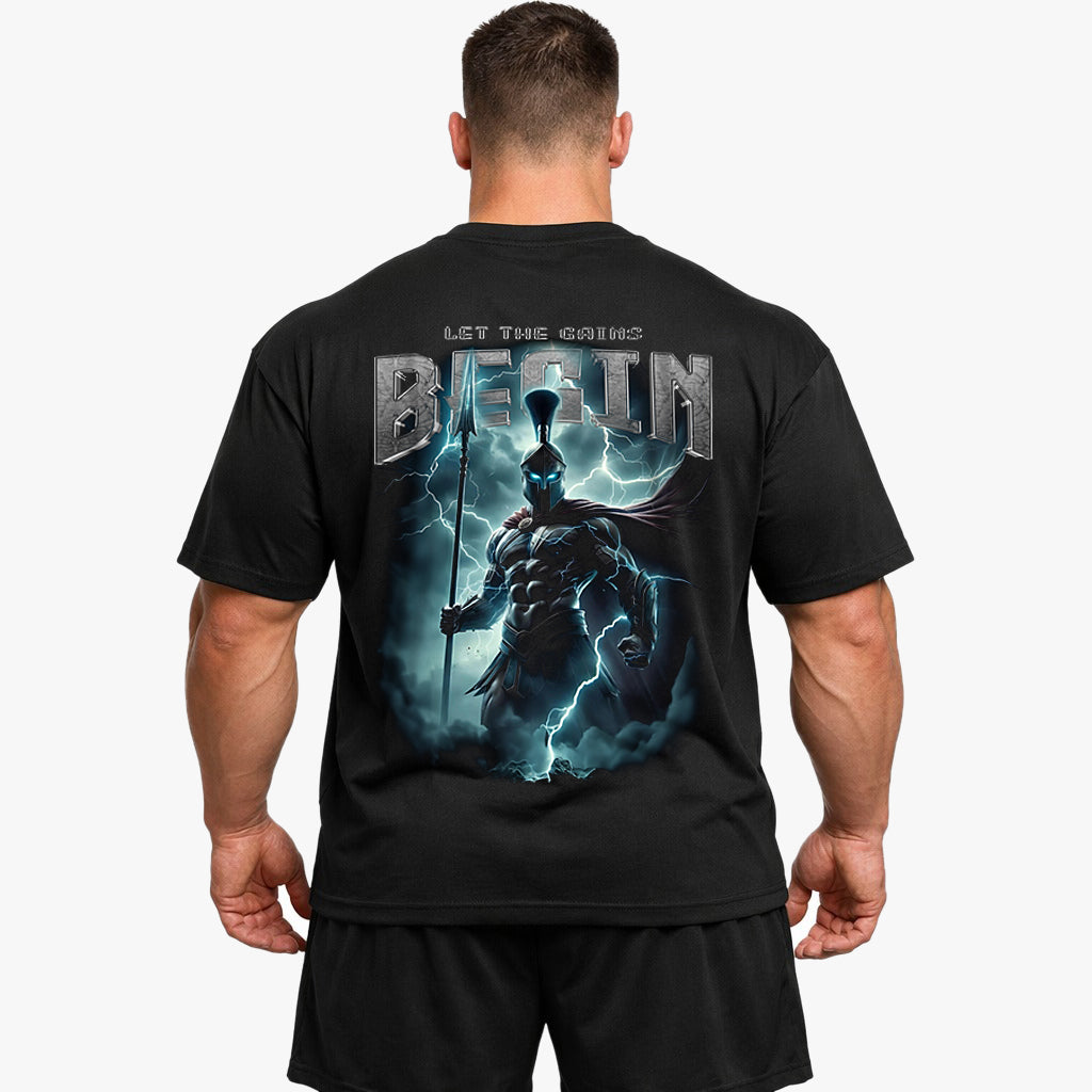 Let the gains begin Oversized (Backprint) Shirt