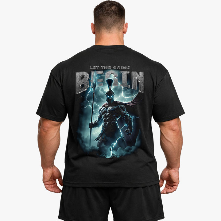 Let the gains begin Oversized (Backprint) Shirt