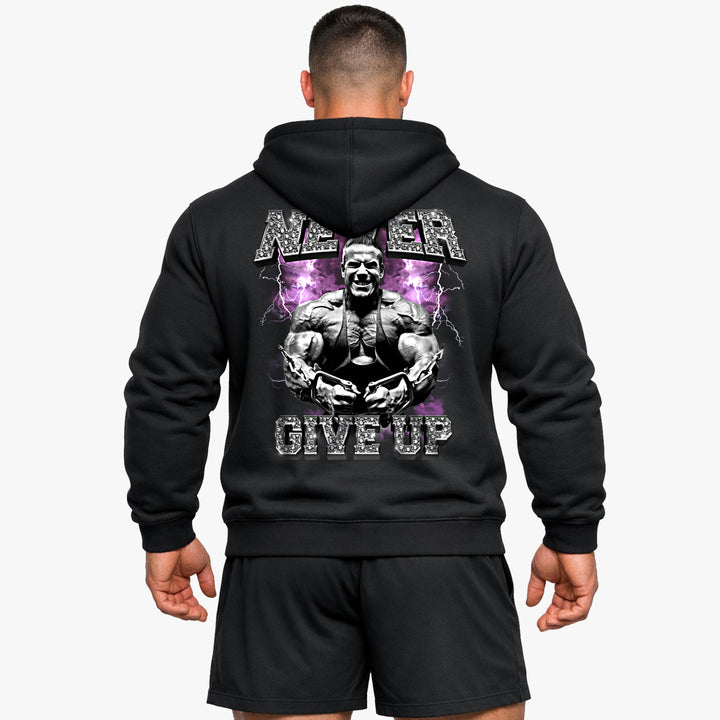 Never give up (Backprint) Hoodie