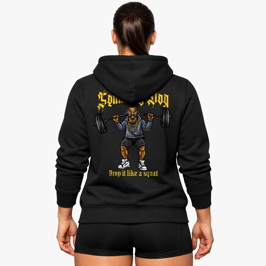 Squatting dog (Backprint) Hoodie