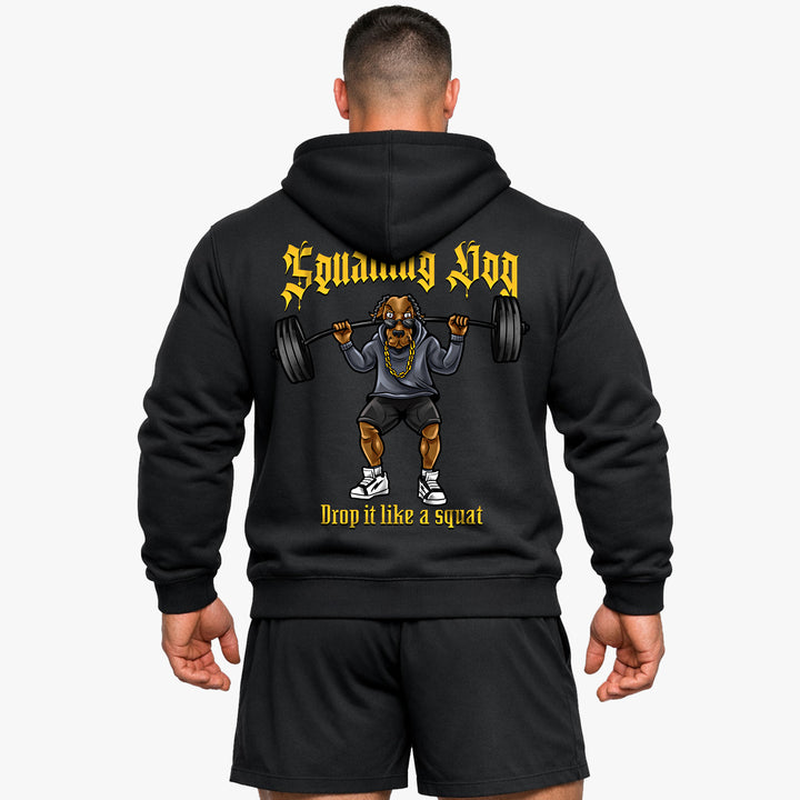 Squatting dog (Backprint) Hoodie