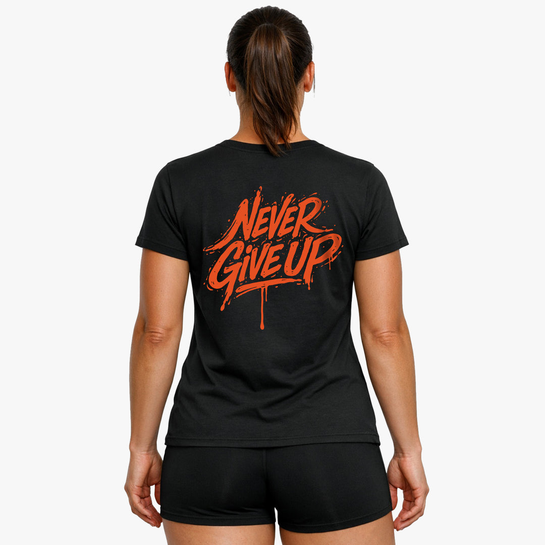Never Give Up (Backprint) T-Shirt
