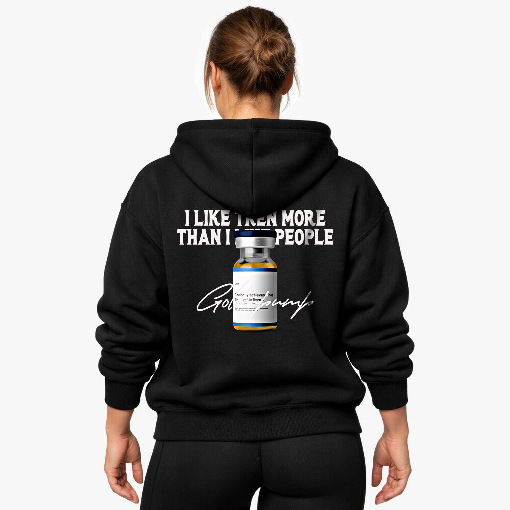 i like Tren more Oversized (Backprint) Hoodie