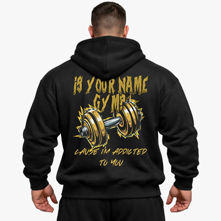is your name gym Oversized (Backprint) Hoodie