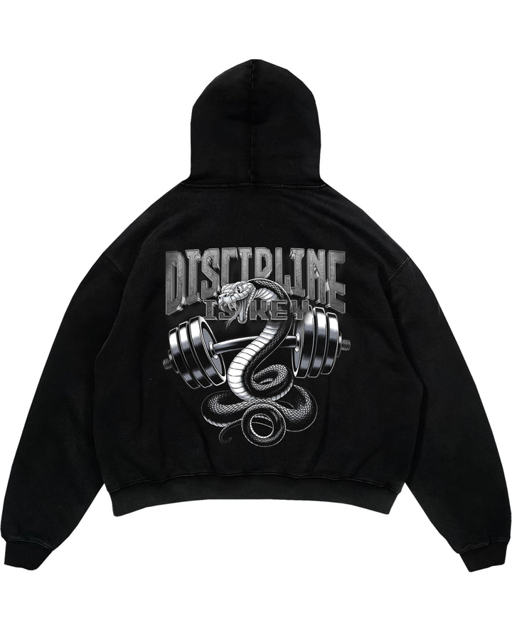 Discipline is key Oversized (Backprint) Hoodie