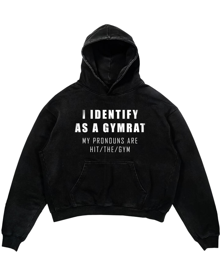i identify as a gymrat Oversized Hoodie